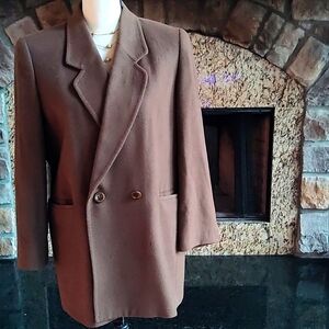 Vintage Evan -Picone Pure Wool Double Breasted Suit Jacket Size 6 Women's